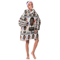 John Lewis Kid Wearable Blanket Hoodie with Mugshot Collage Design Civil Rights Portrait Good Trouble Tribute - Wonder Print Shop