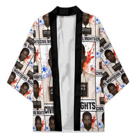 John Lewis Kimono with Mugshot Collage Design Civil Rights Portrait Good Trouble Tribute - Wonder Print Shop