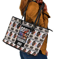 John Lewis Leather Tote Bag with Mugshot Collage Design Civil Rights Portrait Good Trouble Tribute - Wonder Print Shop