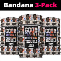 John Lewis Neck Gaiter with Mugshot Collage Design Civil Rights Portrait Good Trouble Tribute - Wonder Print Shop