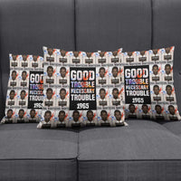John Lewis Pillow Cover with Mugshot Collage Design Civil Rights Portrait Good Trouble Tribute - Wonder Print Shop