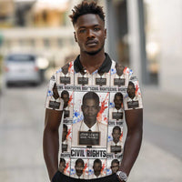 John Lewis Polo Shirt with Mugshot Collage Design Civil Rights Portrait Good Trouble Tribute - Wonder Print Shop