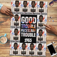 John Lewis Puzzle with Mugshot Collage Design Civil Rights Portrait Good Trouble Tribute - Wonder Print Shop