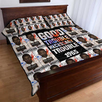 John Lewis Quilt Bed Set with Mugshot Collage Design Civil Rights Portrait Good Trouble Tribute - Wonder Print Shop