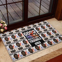 John Lewis Rubber Doormat with Mugshot Collage Design Civil Rights Portrait Good Trouble Tribute - Wonder Print Shop