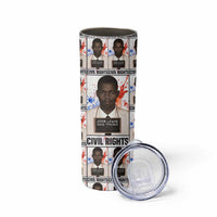 John Lewis Skinny Tumbler with Mugshot Collage Design Civil Rights Portrait Good Trouble Tribute - Wonder Print Shop