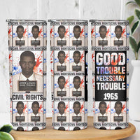 John Lewis Skinny Tumbler with Mugshot Collage Design Civil Rights Portrait Good Trouble Tribute - Wonder Print Shop