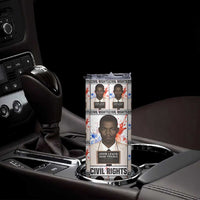 John Lewis Skinny Tumbler with Mugshot Collage Design Civil Rights Portrait Good Trouble Tribute - Wonder Print Shop
