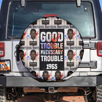 John Lewis Spare Tire Cover with Mugshot Collage Design Civil Rights Portrait Good Trouble Tribute - Wonder Print Shop