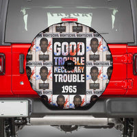 John Lewis Spare Tire Cover with Mugshot Collage Design Civil Rights Portrait Good Trouble Tribute - Wonder Print Shop