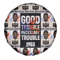 John Lewis Spare Tire Cover with Mugshot Collage Design Civil Rights Portrait Good Trouble Tribute - Wonder Print Shop