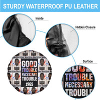 John Lewis Spare Tire Cover with Mugshot Collage Design Civil Rights Portrait Good Trouble Tribute - Wonder Print Shop