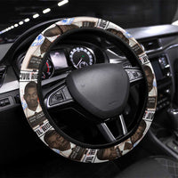 John Lewis Steering Wheel Cover with Mugshot Collage Design Civil Rights Portrait Good Trouble Tribute - Wonder Print Shop