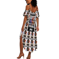 John Lewis Summer Maxi Dress with Mugshot Collage Design Civil Rights Portrait Good Trouble Tribute - Wonder Print Shop