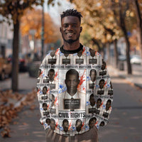 John Lewis Sweatshirt with Mugshot Collage Design Civil Rights Portrait Good Trouble Tribute - Wonder Print Shop
