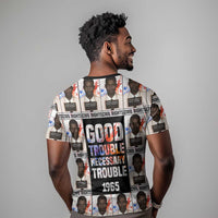 John Lewis T shirt with Mugshot Collage Design Civil Rights Portrait Good Trouble Tribute - Wonder Print Shop