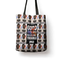 John Lewis Tote Bag with Mugshot Collage Design Civil Rights Portrait Good Trouble Tribute - Wonder Print Shop