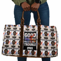 John Lewis Travel Bag with Mugshot Collage Design Civil Rights Portrait Good Trouble Tribute - Wonder Print Shop