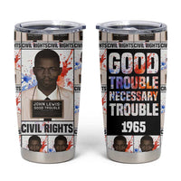 John Lewis Tumbler Cup with Mugshot Collage Design Civil Rights Portrait Good Trouble Tribute - Wonder Print Shop