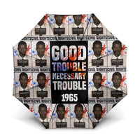 John Lewis Umbrella with Mugshot Collage Design Civil Rights Portrait Good Trouble Tribute - Wonder Print Shop