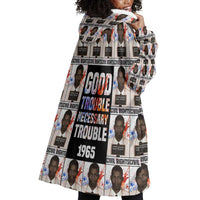 John Lewis Wearable Blanket Hoodie with Mugshot Collage Design Civil Rights Portrait Good Trouble Tribute - Wonder Print Shop