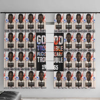 John Lewis Window Curtain with Mugshot Collage Design Civil Rights Portrait Good Trouble Tribute - Wonder Print Shop