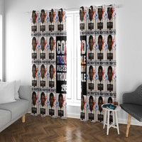 John Lewis Window Curtain with Mugshot Collage Design Civil Rights Portrait Good Trouble Tribute - Wonder Print Shop
