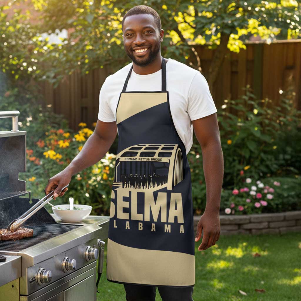 John Lewis Apron with Selma Bridge Graphic Civil Rights and Voting Rights Tribute - Wonder Print Shop