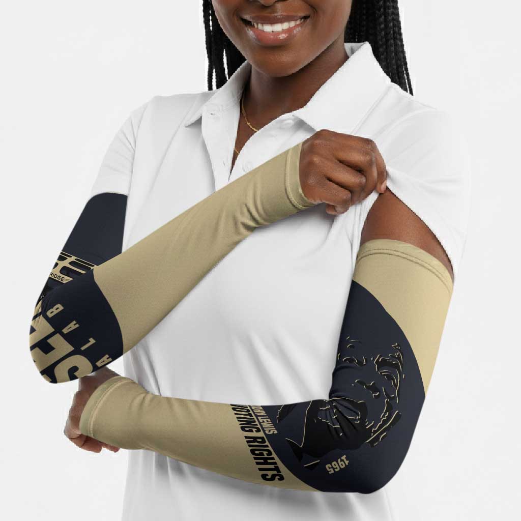 John Lewis Arm Sleeves with Selma Bridge Graphic Civil Rights and Voting Rights Tribute - Wonder Print Shop