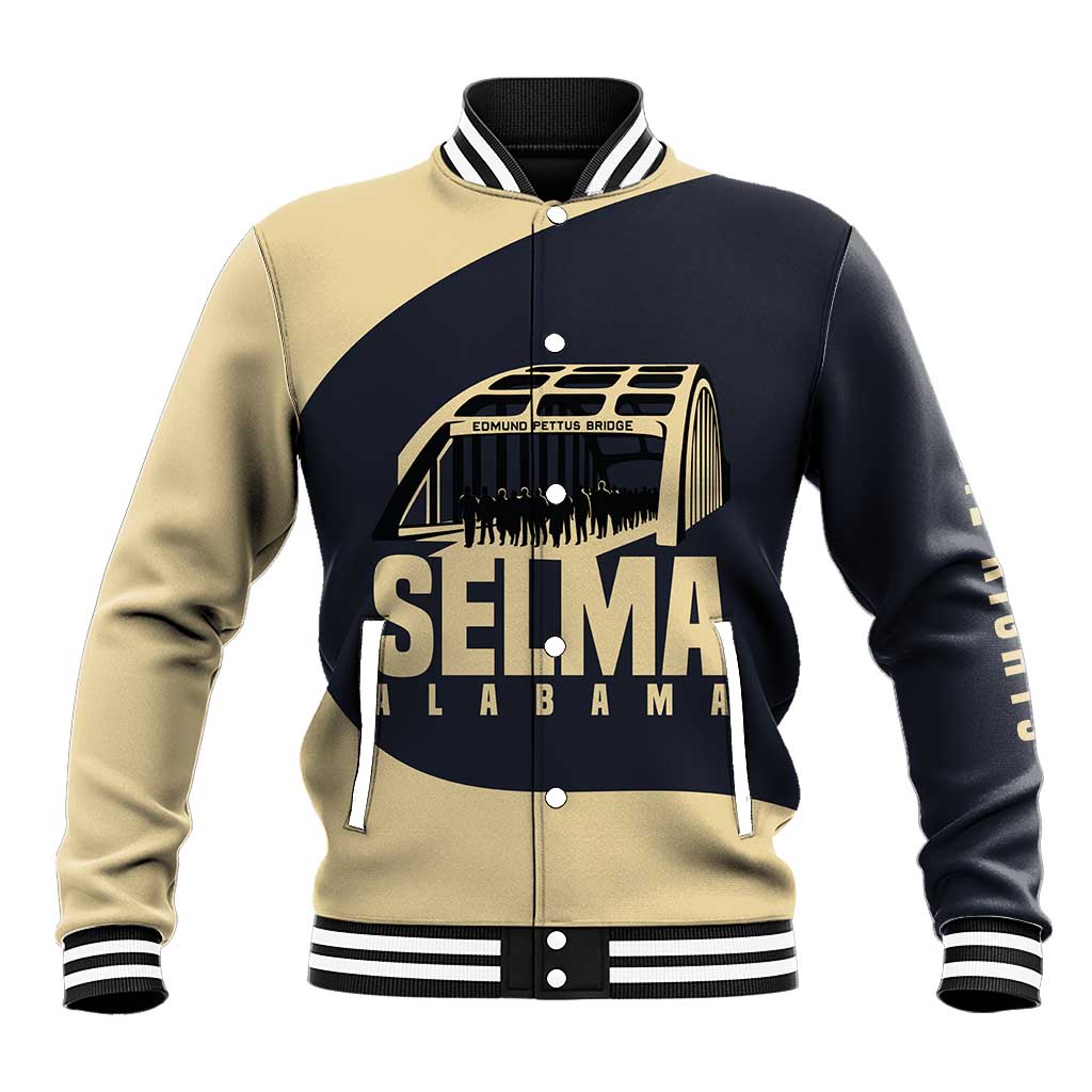 John Lewis Baseball Jacket with Selma Bridge Graphic Civil Rights and Voting Rights Tribute - Wonder Print Shop