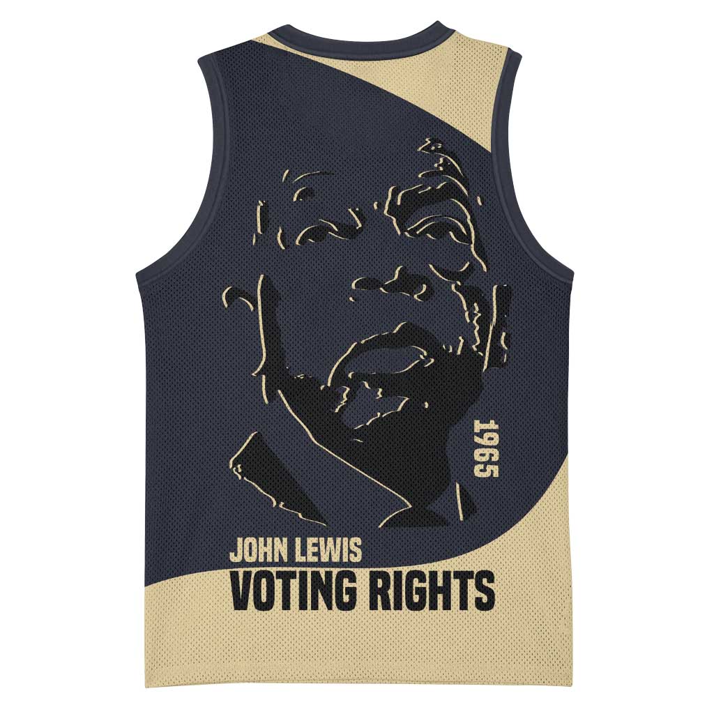 John Lewis Basketball Jersey with Selma Bridge Graphic Civil Rights and Voting Rights Tribute - Wonder Print Shop