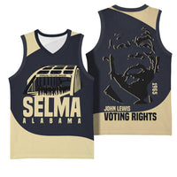 John Lewis Basketball Jersey with Selma Bridge Graphic Civil Rights and Voting Rights Tribute - Wonder Print Shop