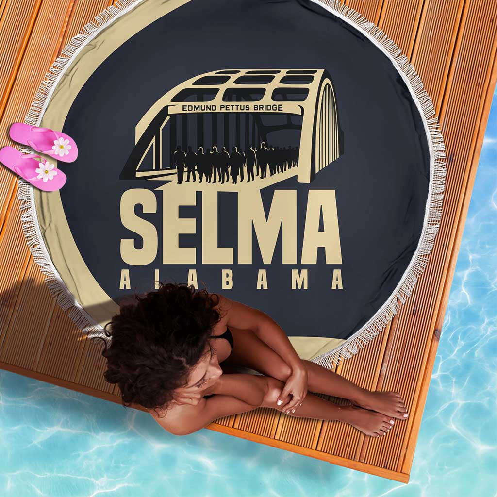 John Lewis Beach Blanket with Selma Bridge Graphic Civil Rights and Voting Rights Tribute - Wonder Print Shop