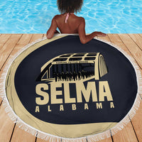 John Lewis Beach Blanket with Selma Bridge Graphic Civil Rights and Voting Rights Tribute - Wonder Print Shop