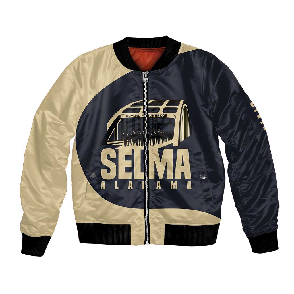 John Lewis Bomber Jacket with Selma Bridge Graphic Civil Rights and Voting Rights Tribute - Wonder Print Shop