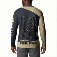 John Lewis Button Sweatshirt with Selma Bridge Graphic Civil Rights and Voting Rights Tribute