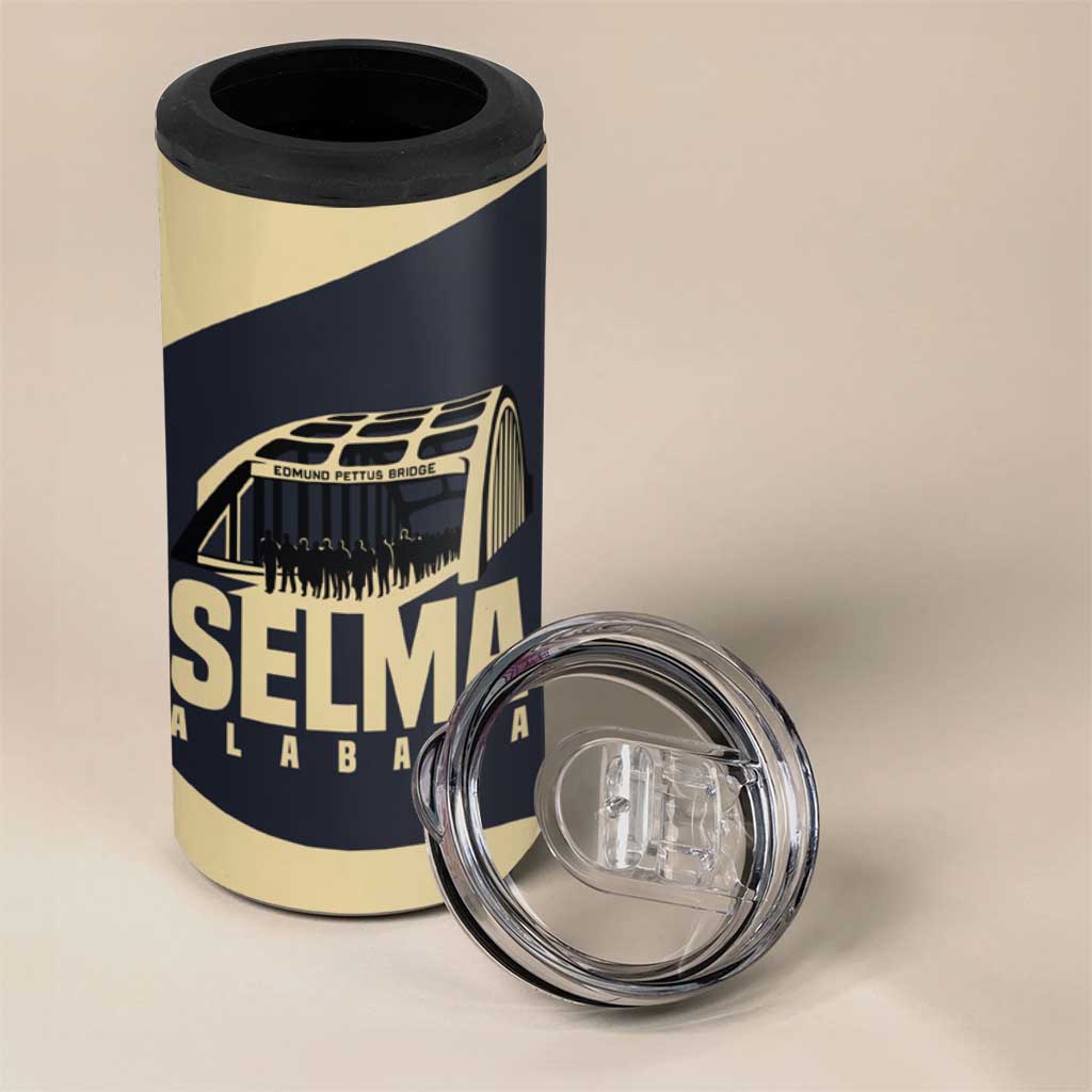 John Lewis 4 in 1 Can Cooler Tumbler with Selma Bridge Graphic Civil Rights and Voting Rights Tribute - Wonder Print Shop