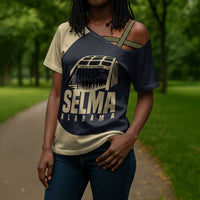 John Lewis Cross Shoulder Shirt with Selma Bridge Graphic Civil Rights and Voting Rights Tribute - Wonder Print Shop