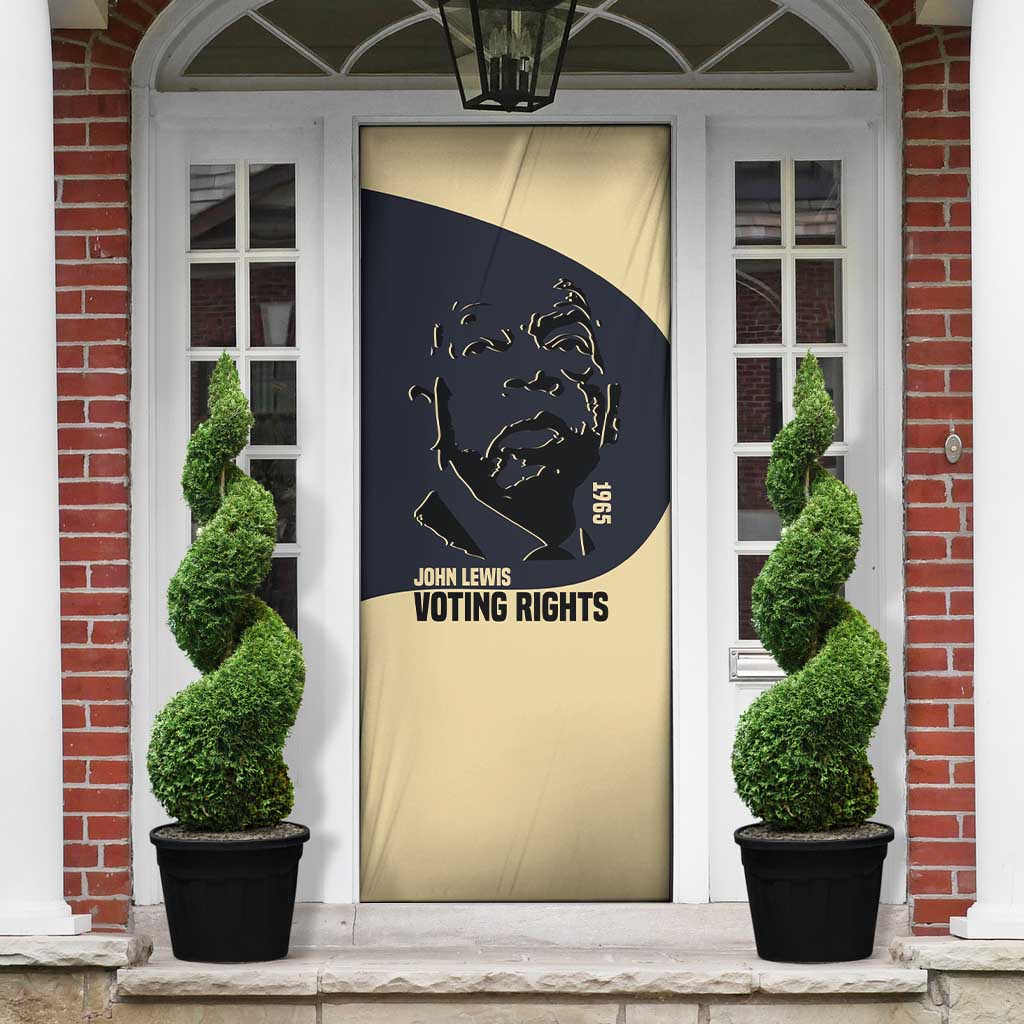 John Lewis Door Cover with Selma Bridge Graphic Civil Rights and Voting Rights Tribute - Wonder Print Shop