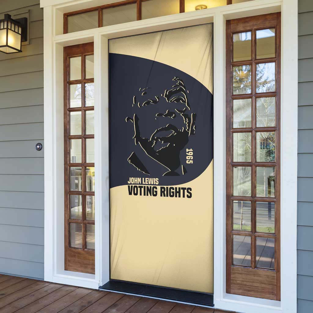 John Lewis Door Cover with Selma Bridge Graphic Civil Rights and Voting Rights Tribute - Wonder Print Shop