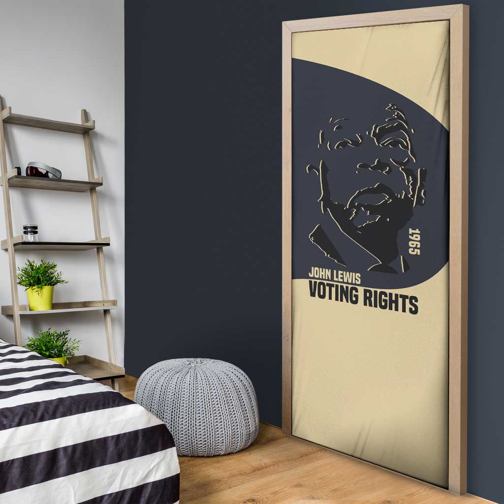 John Lewis Door Cover with Selma Bridge Graphic Civil Rights and Voting Rights Tribute - Wonder Print Shop