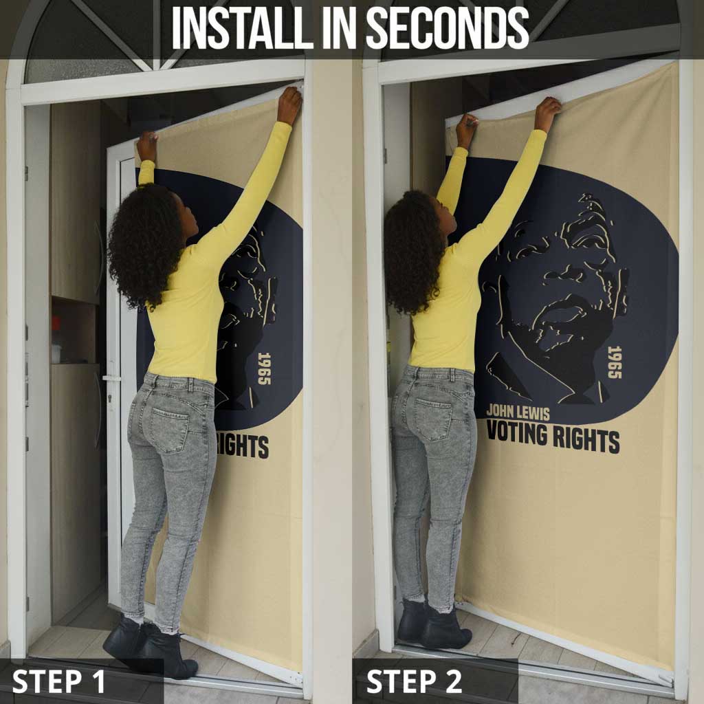 John Lewis Door Cover with Selma Bridge Graphic Civil Rights and Voting Rights Tribute - Wonder Print Shop