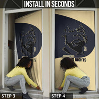John Lewis Door Cover with Selma Bridge Graphic Civil Rights and Voting Rights Tribute - Wonder Print Shop
