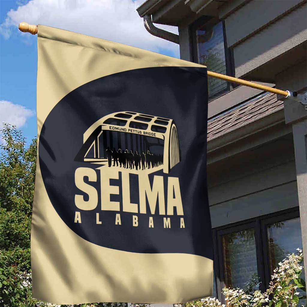 John Lewis Garden Flag with Selma Bridge Graphic Civil Rights and Voting Rights Tribute - Wonder Print Shop