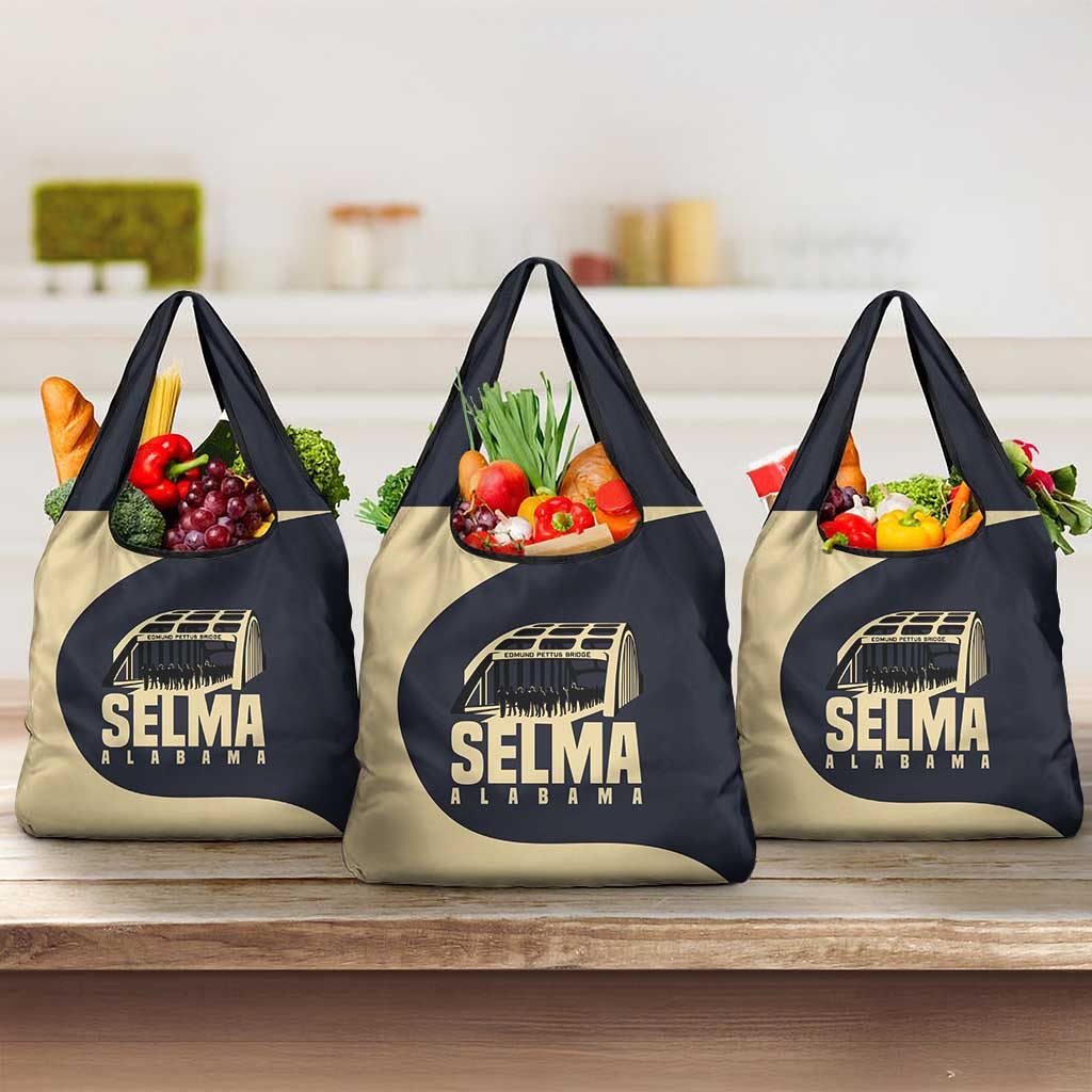 John Lewis Grocery Bag with Selma Bridge Graphic Civil Rights and Voting Rights Tribute - Wonder Print Shop
