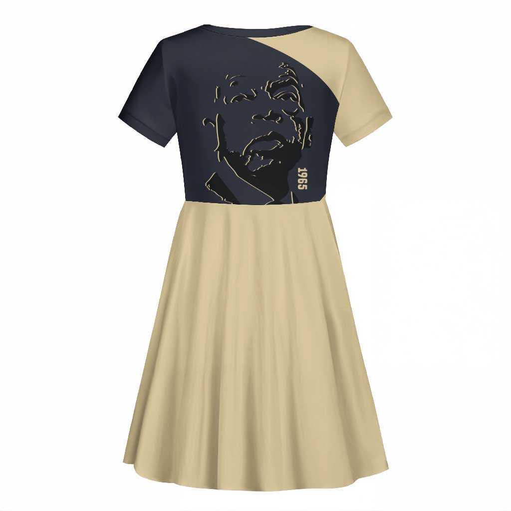 John Lewis Kid Short Sleeve Dress with Selma Bridge Graphic Civil Rights and Voting Rights Tribute - Wonder Print Shop
