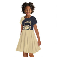 John Lewis Kid Short Sleeve Dress with Selma Bridge Graphic Civil Rights and Voting Rights Tribute - Wonder Print Shop