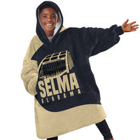John Lewis Kid Wearable Blanket Hoodie with Selma Bridge Graphic Civil Rights and Voting Rights Tribute - Wonder Print Shop