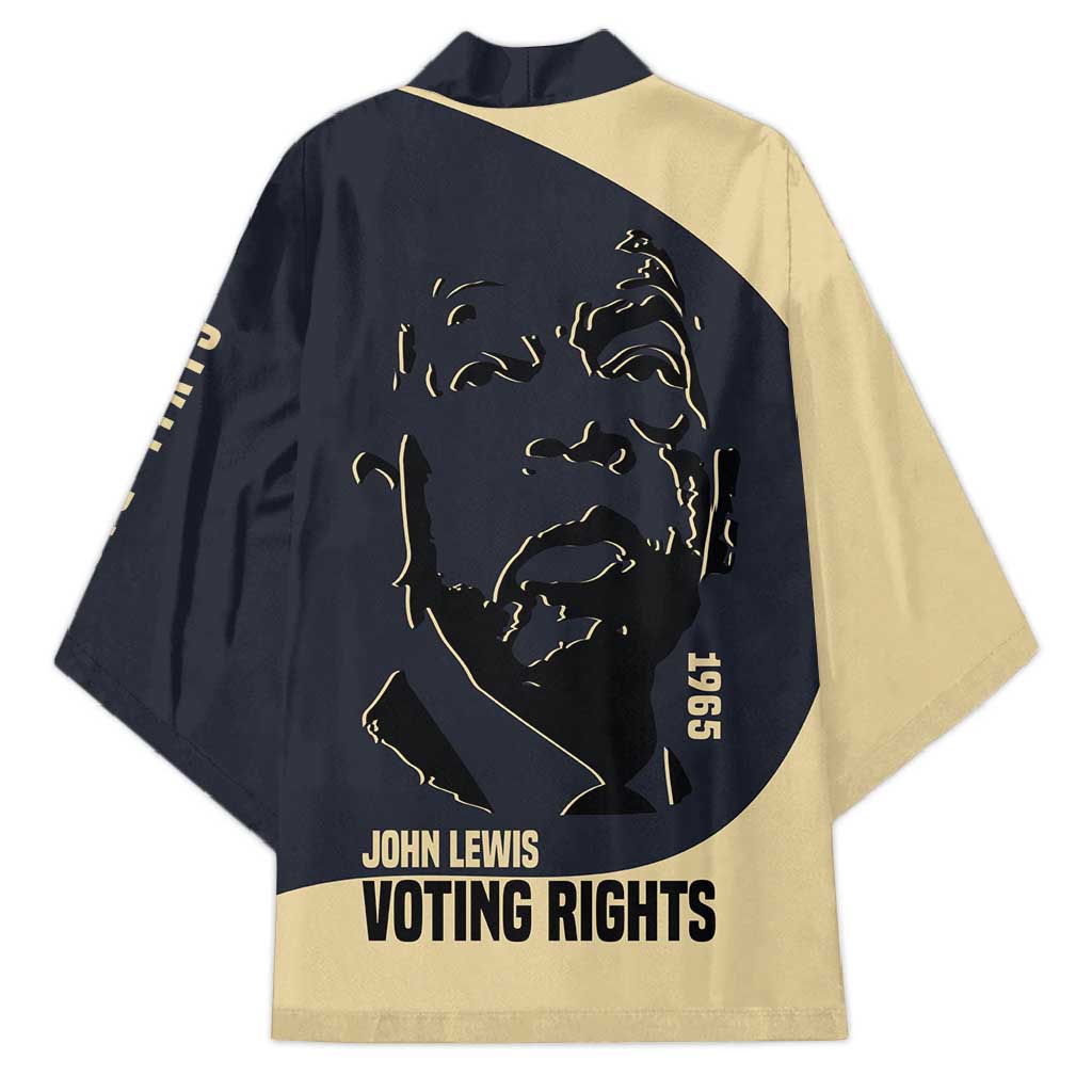 John Lewis Kimono with Selma Bridge Graphic Civil Rights and Voting Rights Tribute - Wonder Print Shop