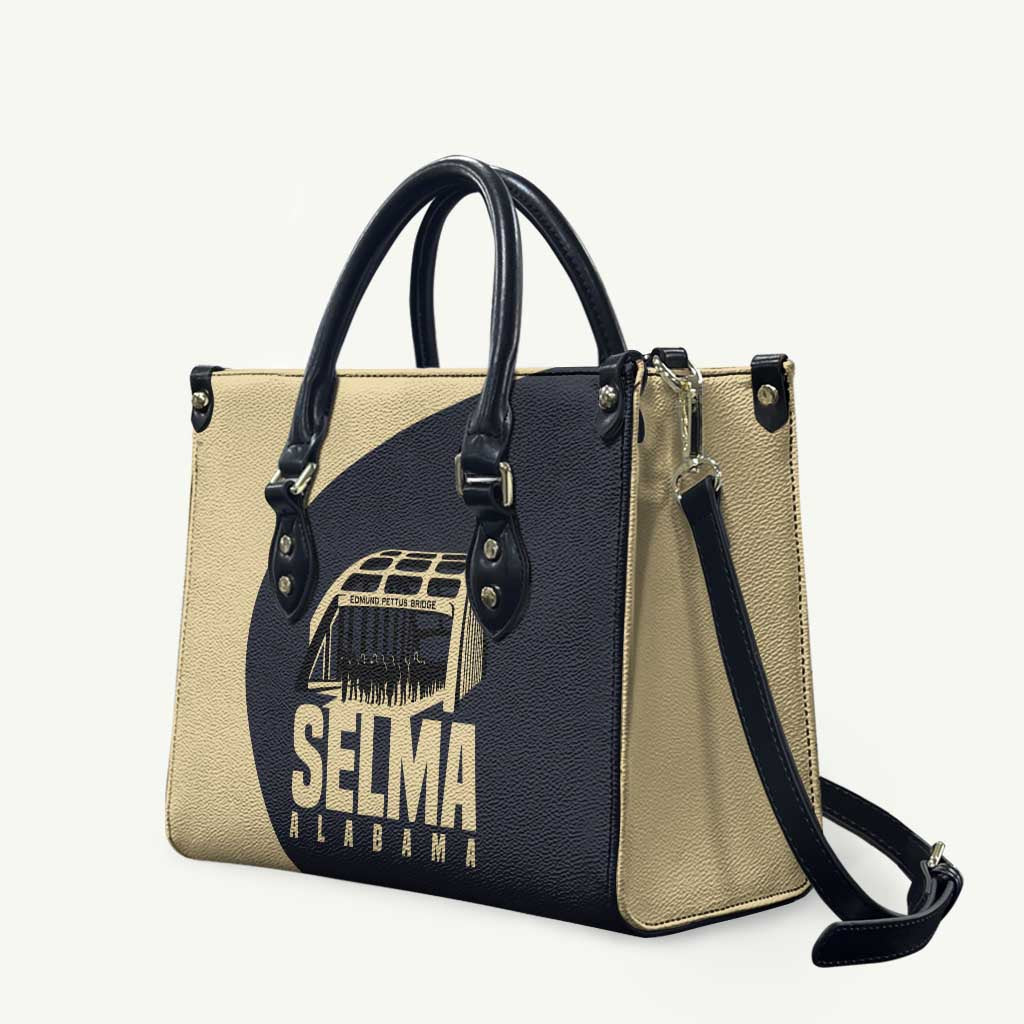 John Lewis Leather Bag with Selma Bridge Graphic Civil Rights and Voting Rights Tribute - Wonder Print Shop